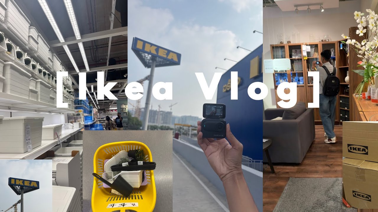 aesthetic ikea vlog | ikea tour + huge haul | Ikea India 🛋️🛒☁️  