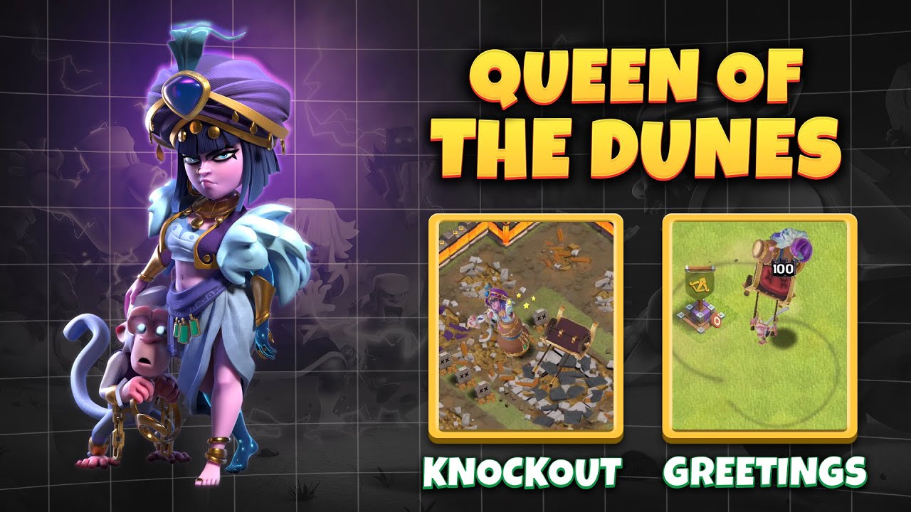 Queen of the Dunes Skin Animation in Clash of Clans | Queen of the Dunes Review