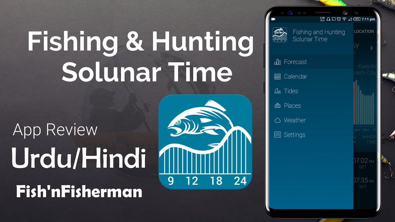 Fishing & Hunting Solunar Time App Tutorial | Urdu Hindi | #FishnFisherman