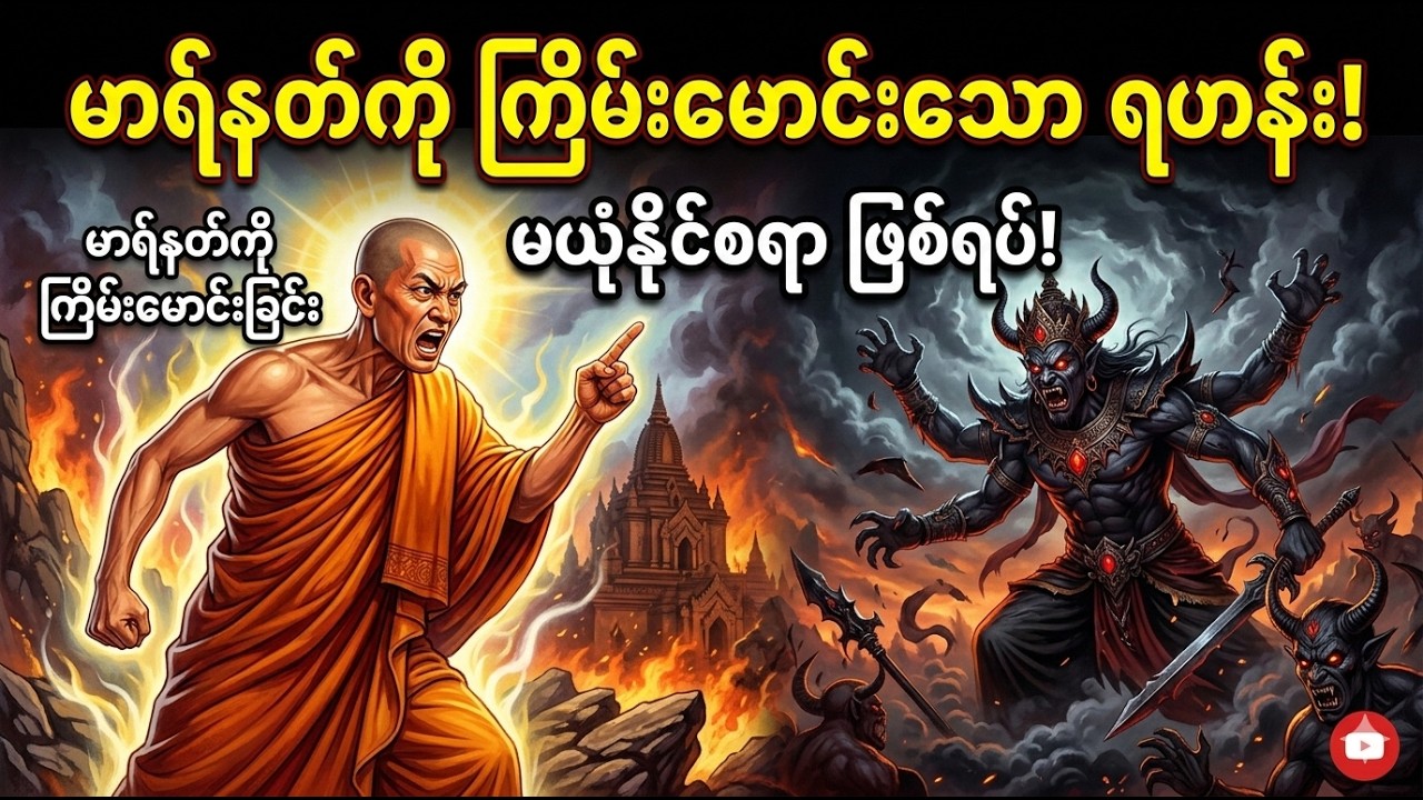 မာရ်နတ်ကိုကြိမ်းမောင်းနေသော ရဟန်း (ပါမောက္ခချုပ်ဆရာတော်)