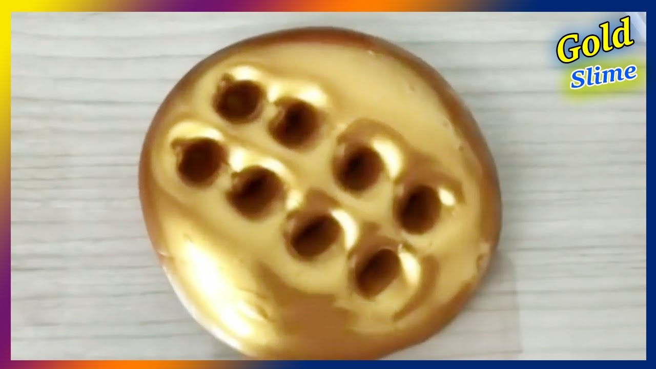 Most Satisfying Gold Slime Tutorial | Oddly Satisfying Gold Slime Video