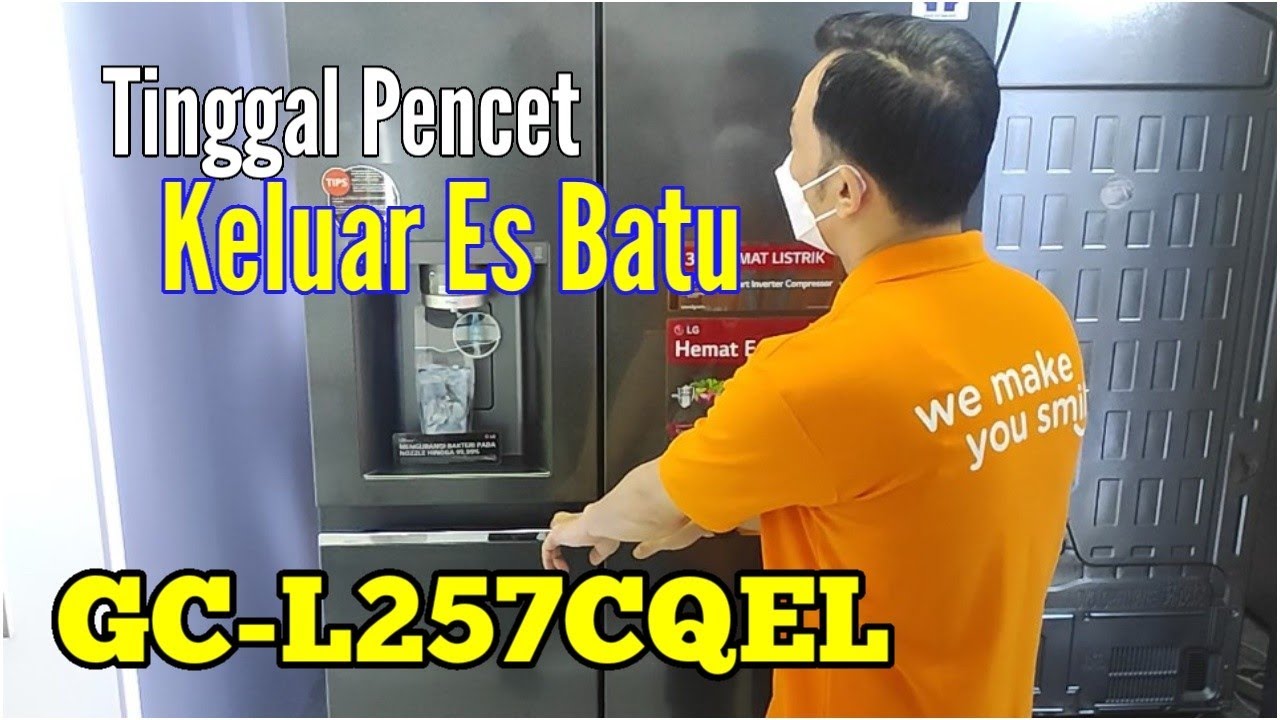 Bisa Bikin Es Serut!!! LG GC-L257CQEL kulkas Side By Side Matte Black