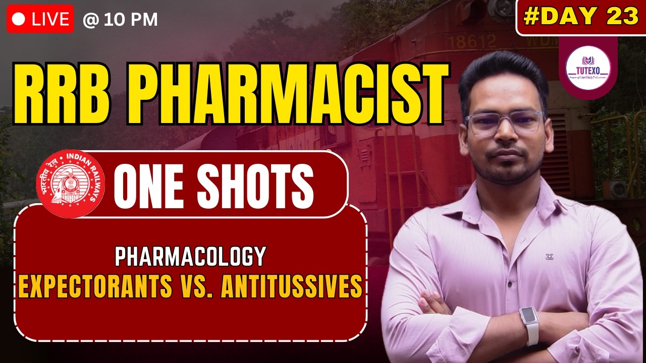 PHARMACOLOGY ONE SHOTS DAY 23 I EXPECTORANTS vs. ANTITUSSIVES I DRUGS FOR COUGH I PHARMACOLOGY MCQS