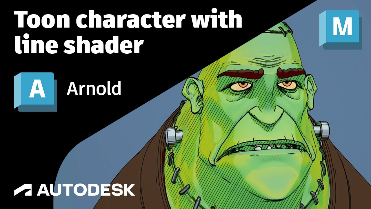 Учебное пособие по Arnold &mdash; создание мультяшного персонажа с помощью шейдера линий в Maya.