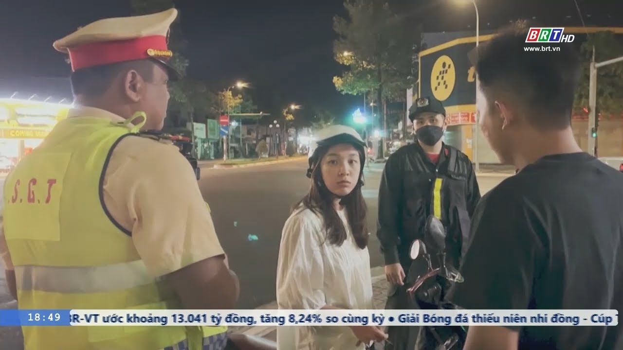 CSGT thành phố Vũng Tàu kiểm tra cồn ở thành phố Bà Rịa | BRTgo