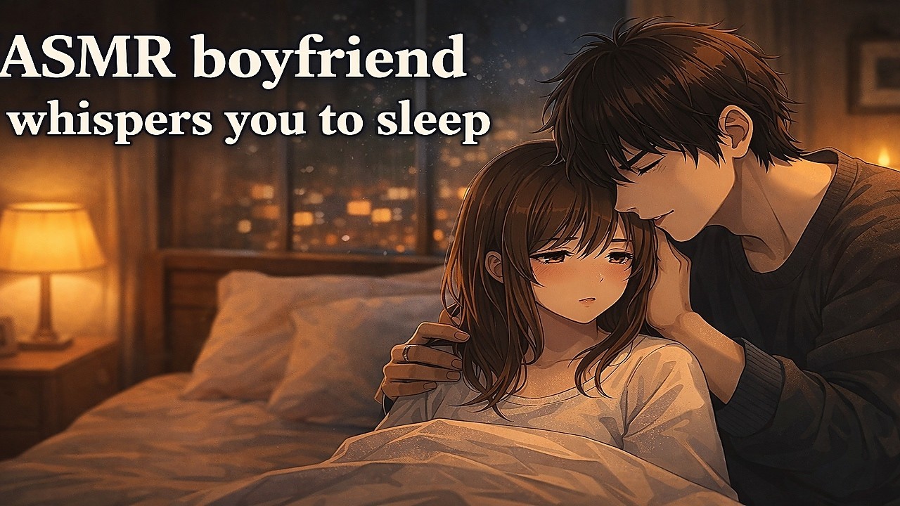 ASMR French boyfriend whispers you to sleep [Kissing] [Positive Affirmations]