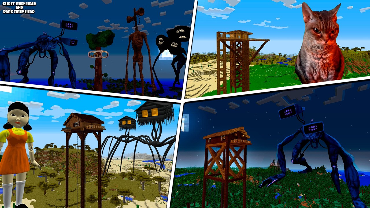 COMPILATION OF MORE SIREN HEAD, POPPY PLAYTIME 5, SQUID GAME in Minecraft - Coffin Meme