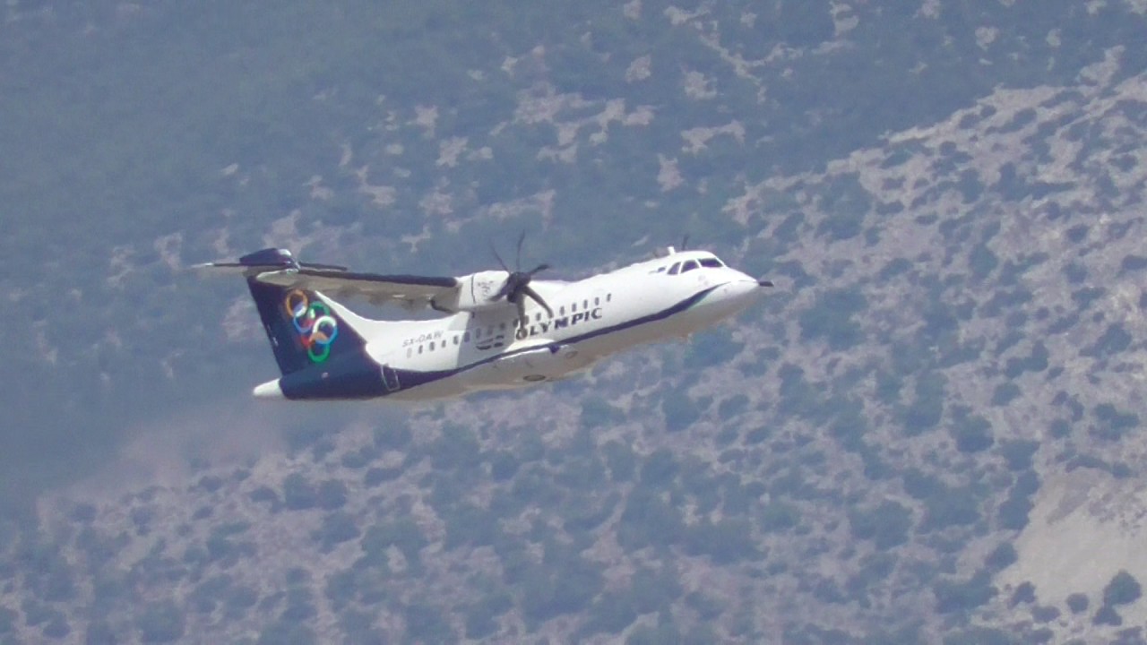 Olympic Air ATR-42 Athens-Kalamata take off El.Venizelos