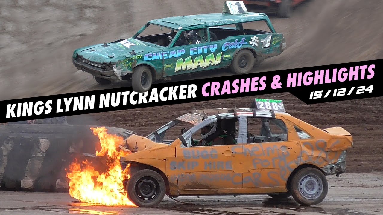 Banger Racing Crashes/Highlights, Unlimited & 1600 National Bangers, Kings Lynn Nutcracker 15/12/24