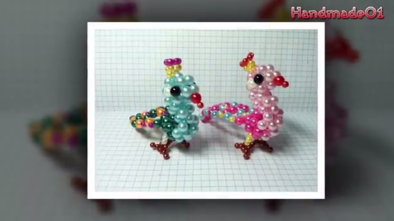 [Handmade02] How to make beaded bead peacock (1/3)