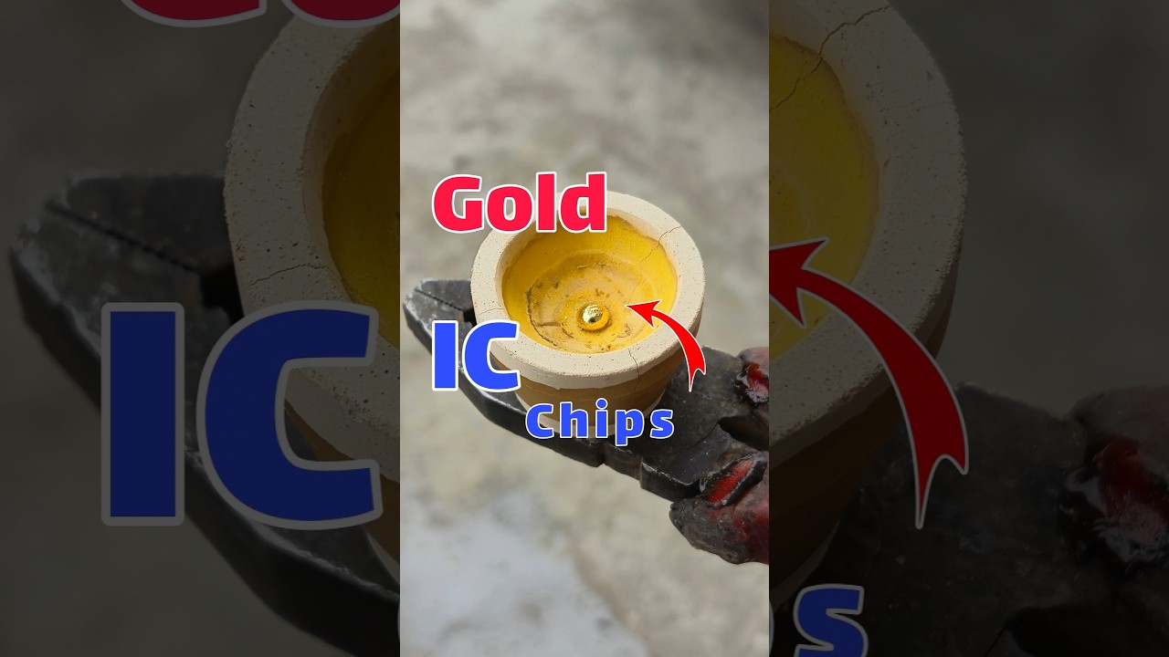 Gold Recovery From Memory IC Chips #gold #goldrecovery #smelting