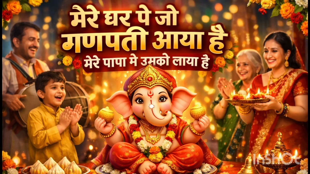 Mere Papa Ne Ganpati Laya (Official MV) Krish Mondal | Rupa Pin2 | Ganesh Chaturthi Special 2025//!!