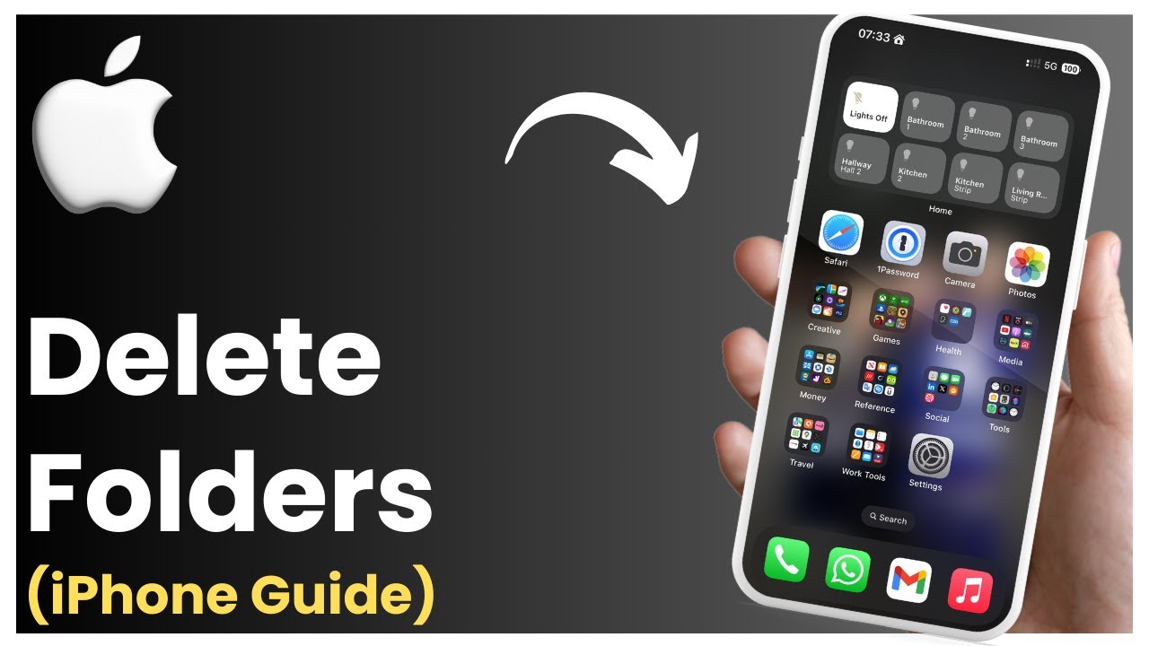 Как удалить папки на iPhone!