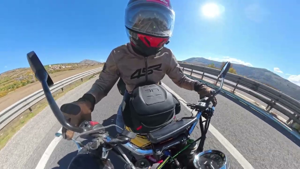 Motorcycle Timelapse: Crossing the Mountains of Italy from Avezzano to L'Aquila. Kawasaki Z900RS
