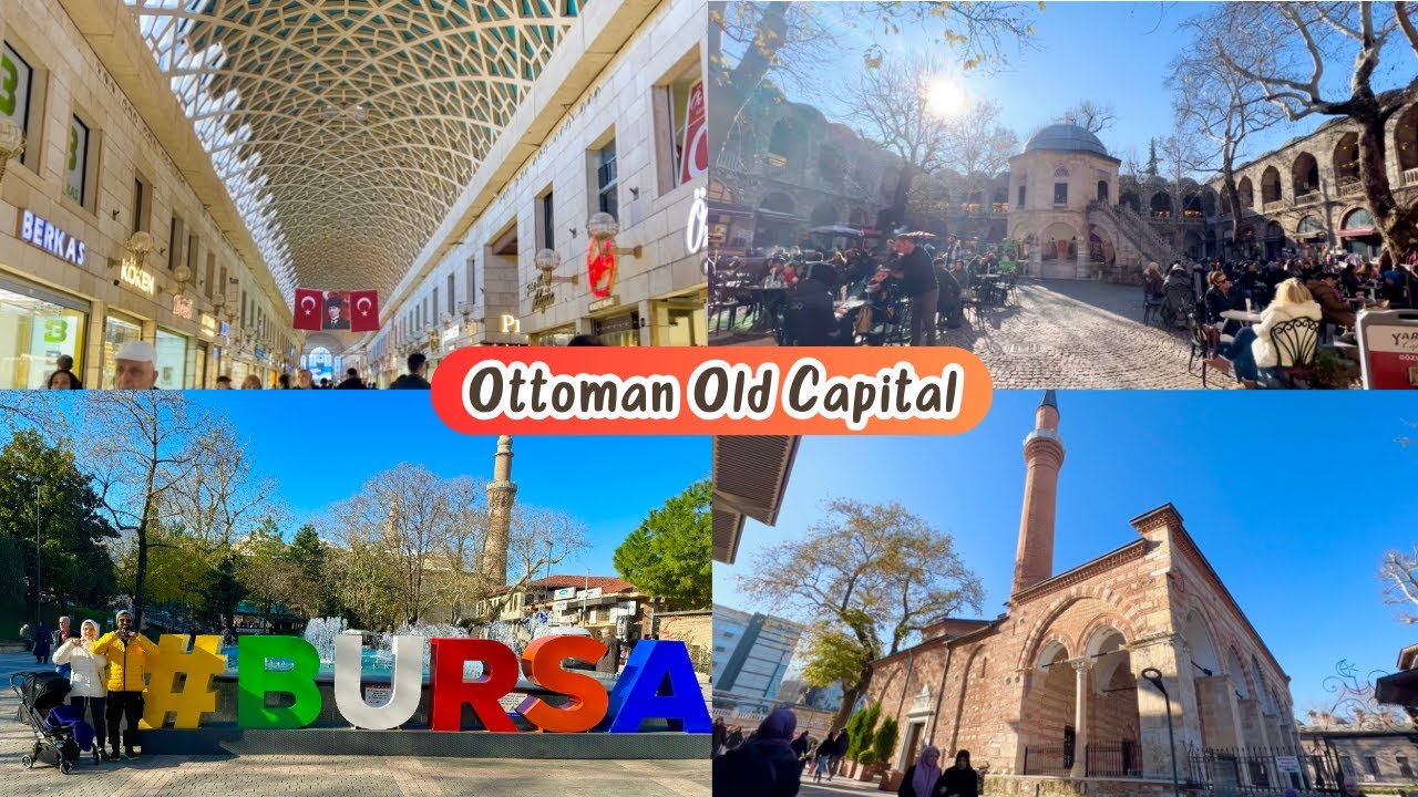 Turkey vlog - Explore Bursa Old Bazaar & Koza Han Courtyard - Go to Istanbul by Bus and Metro
