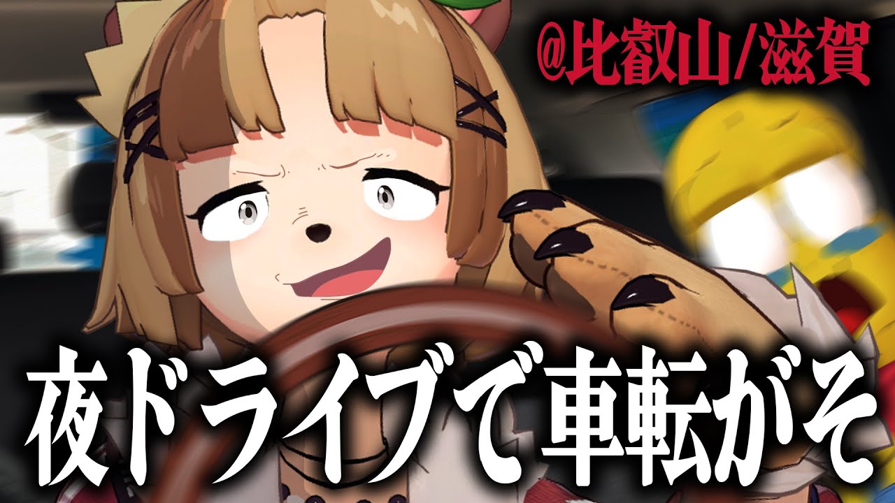 【深夜ドライブ】マイヤン、峠越えてみた。【滋賀 比叡山ドライブウェイ】