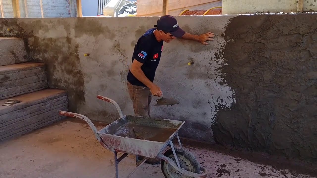 como rebocar  piscina em concreto e traço de massa!