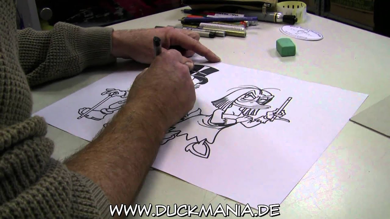 Don Rosa draws Uncle Scrooge and Magica (www.duckmania.de)