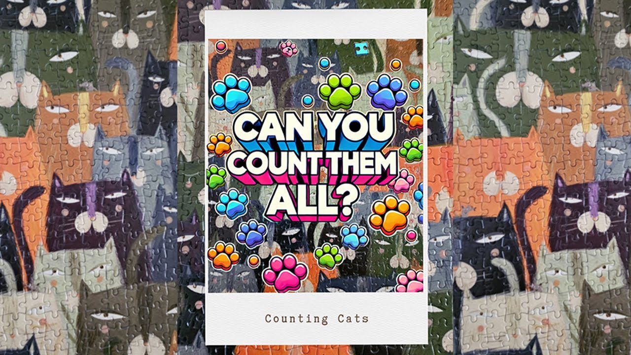 Cat-tastic jigsaw puzzle adventure! Relaxing timelapse 🐱🎨 #timelapse #puzzlecats #jigsawpuzzle