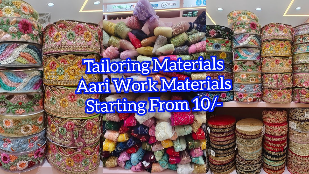 Chickpet Bangalore wholesale Tailoring Materials & Aari work materials shop||manufacturers & Dealers