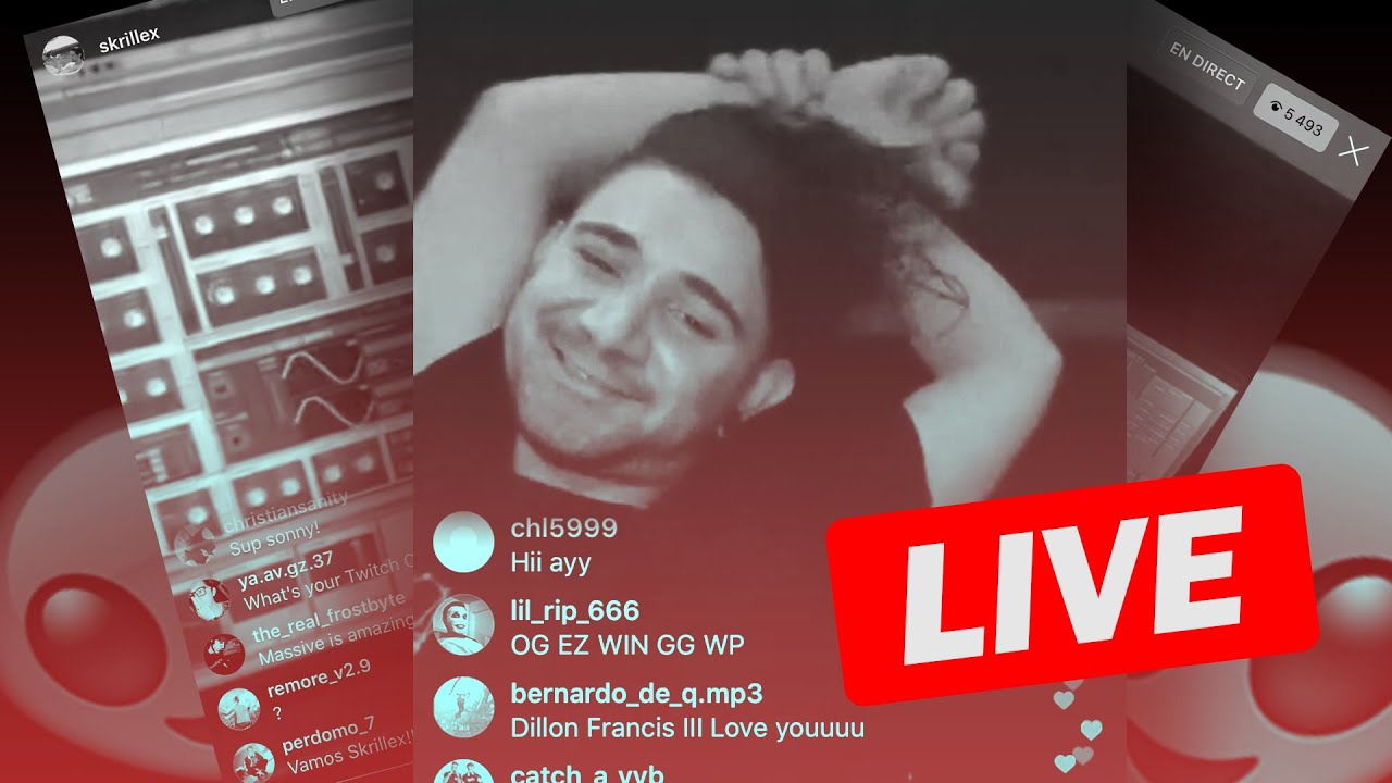SKRILLEX LIVE INSTAGRAM / PRODUCING NEW MUSIC
