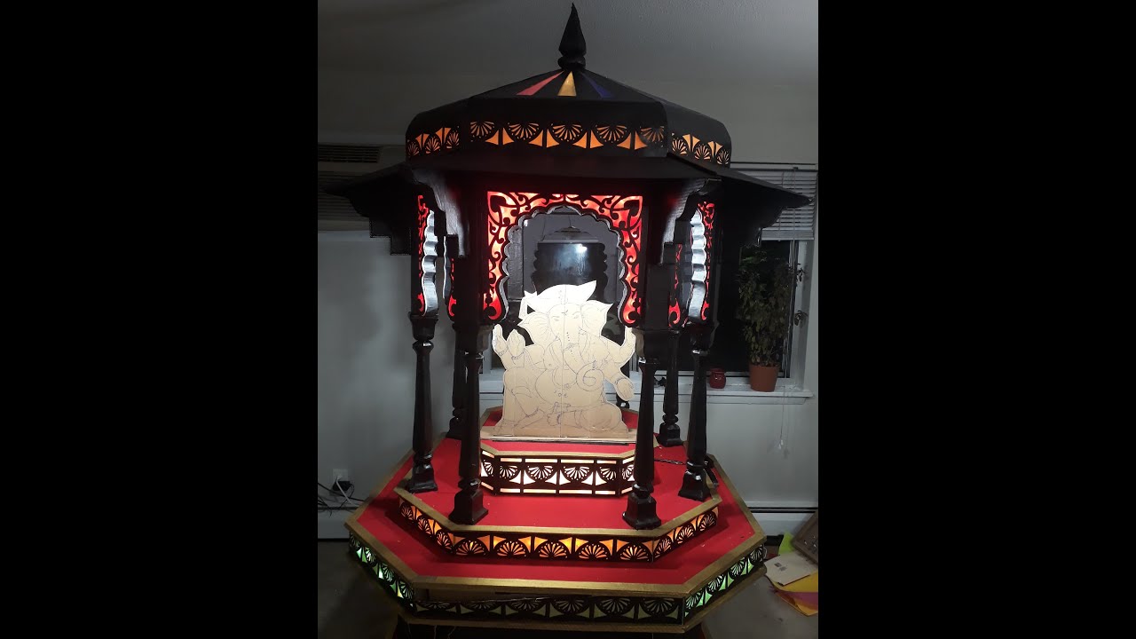 Eco-Friendly Ganpati Decoration - Raigad Meghdambari (2019) || Connecticut USA