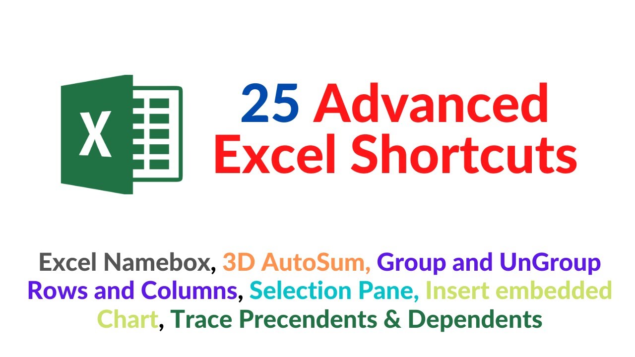 25 Advanced Excel Shortcuts