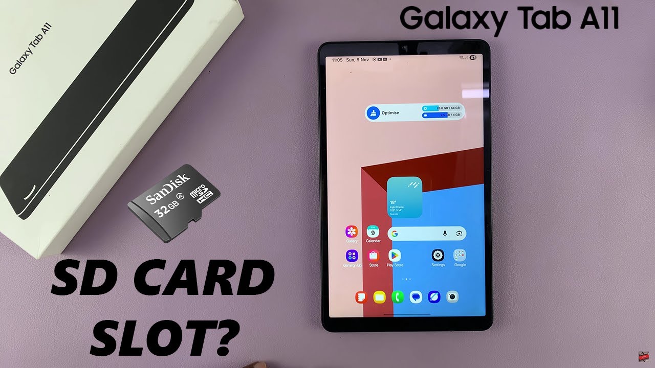 Есть ли в Samsung Galaxy Tab A11 слот для SD-карт?
