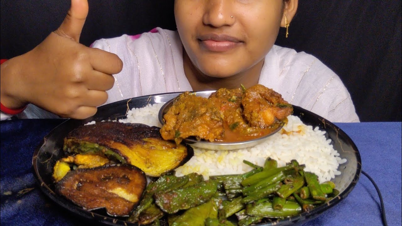 EATING SHOW SPICE SPICE FISH CURRY BRINJAL FRY 
