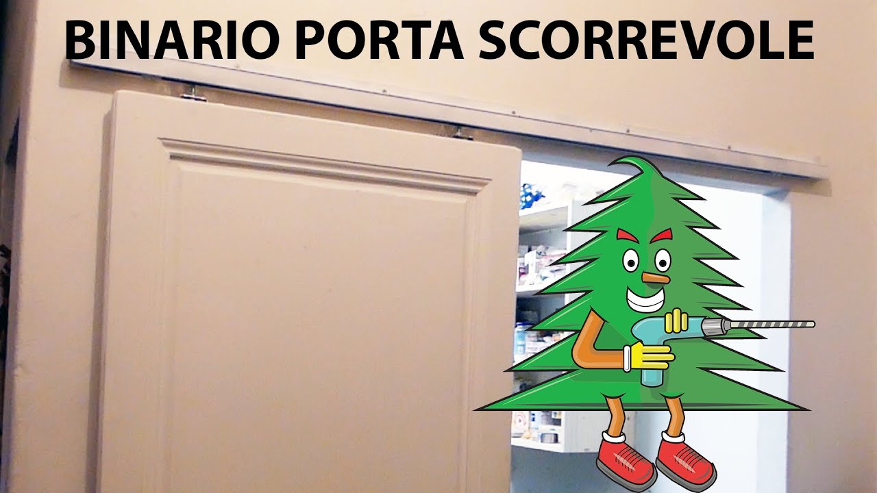 Montaggio binario porta scorrevole a muro #faidate