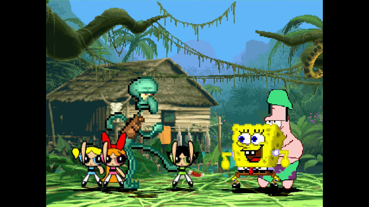 M.U.G.E.N: Team PowerPuff Girls Vs Team Spongebob