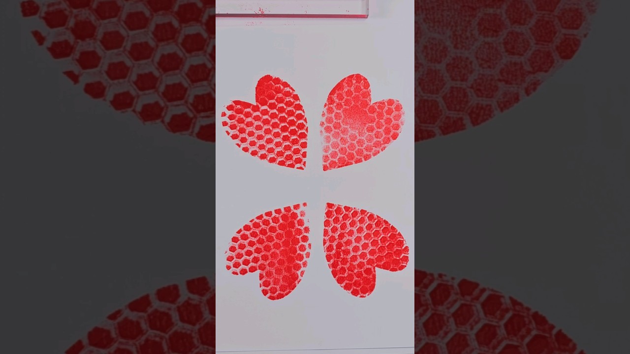 Heart #gelprintjanuary #gelprintjanuary2024 #gelplate #gelliarts #gelprint