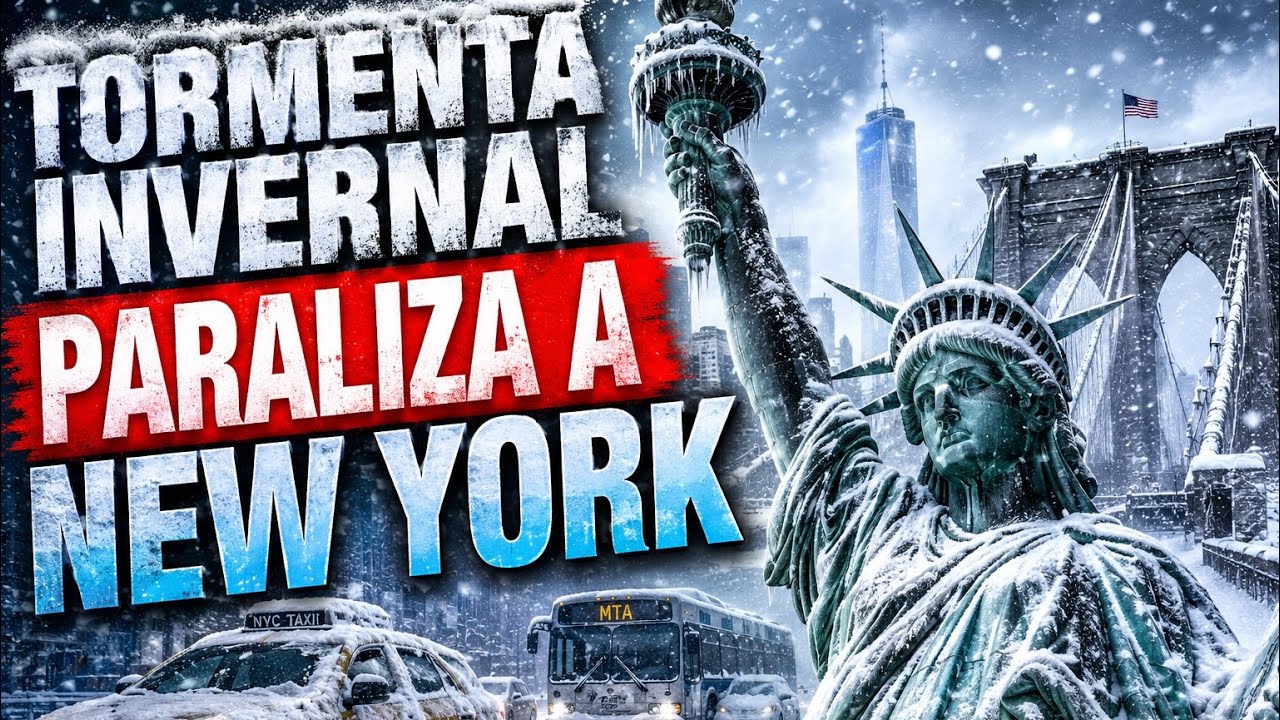 TORMENTA INVERNAL PARALIZA NEW YORK CITY #tormentadenieve #newyork #nieve #nyc #news 