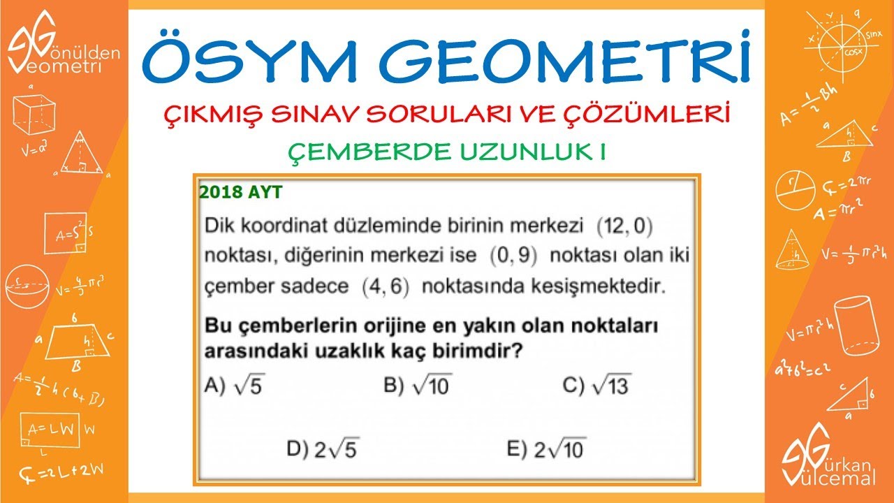 ÖSYM | ÇIKMIŞ SORULAR | GEOMETRİ | ÇEMBERDE UZUNLUK I | (PDF EKLİ)