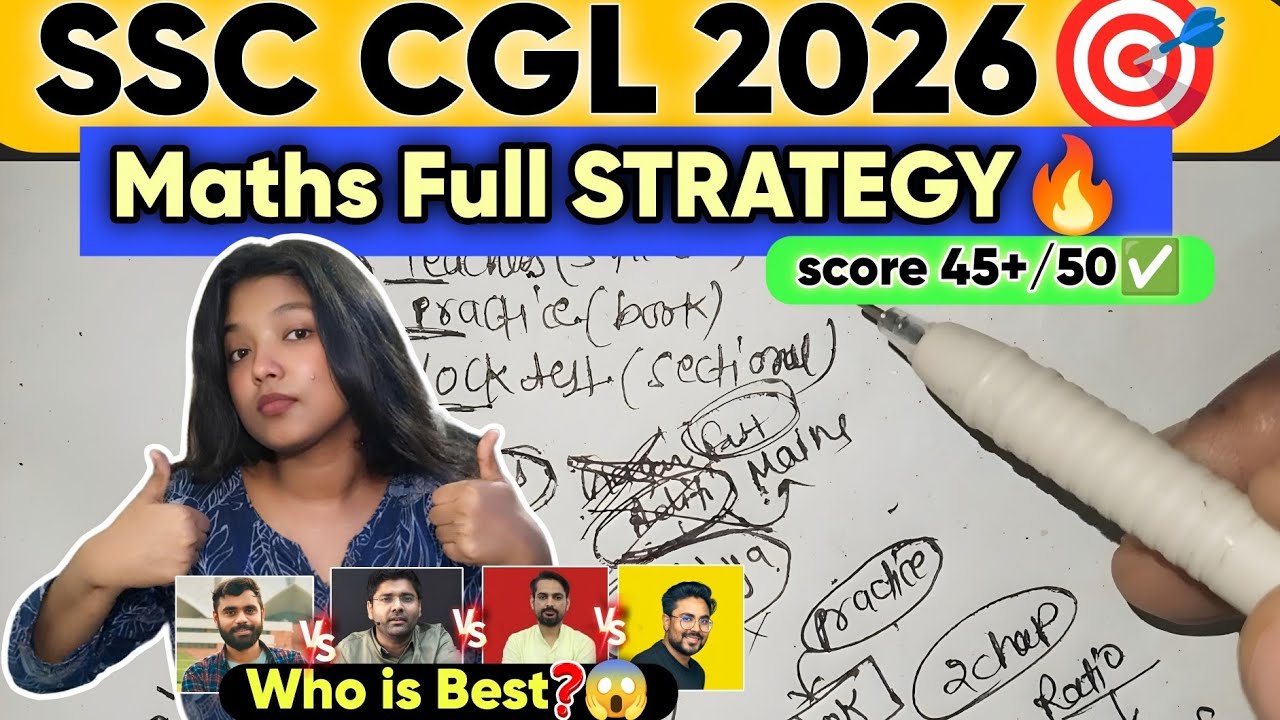 Maths Full STRATEGY🔥📝SSC CGL 2026🎯Best teachers and books sources ✅ #ssc #ssccgl2026 #strategy