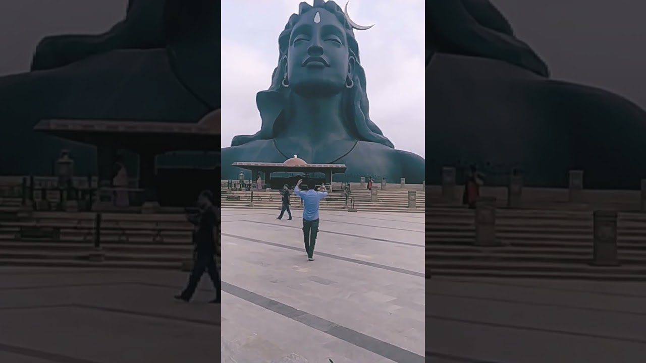 adi yogi shiva statue Sadhguru ashram 🙏🕉️🚩❤️#ytshort #devotional #shortfeed #shiv #mahadev #adiyogi
