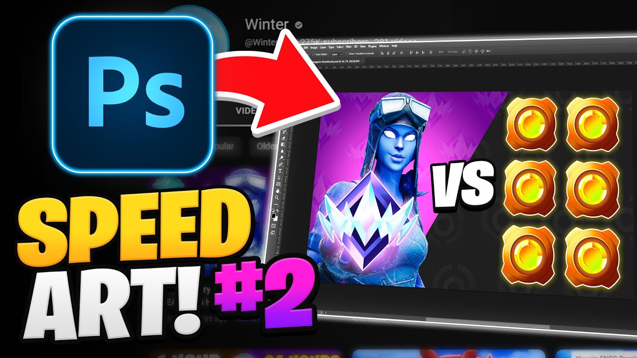 Winter *INSANE* Fortnite Thumbnail (SPEEDART #2)