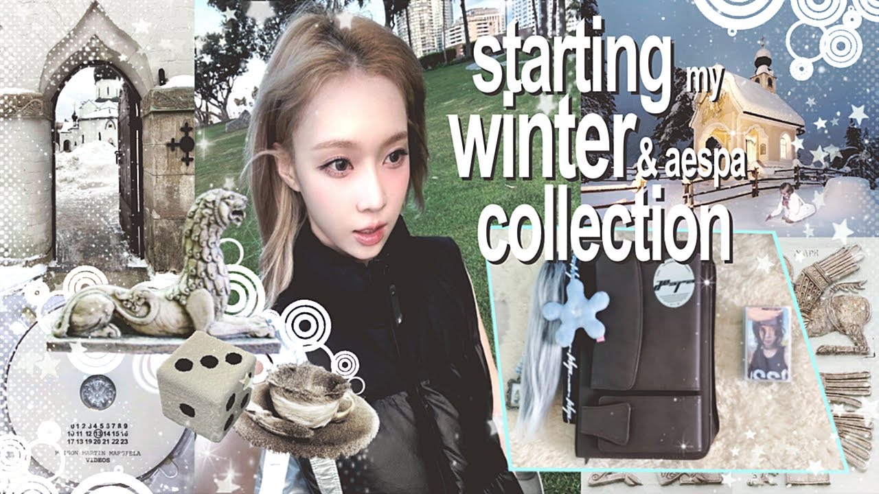 starting my winter & aespa collection 𖦹｡⋆ binder deco, storing photocards