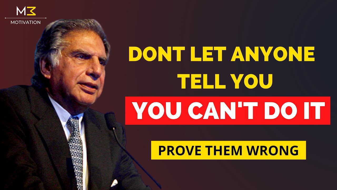 Ratan Tata Best Motivational Speech - Be Yourself And Make A Difference | Advice For Youth
