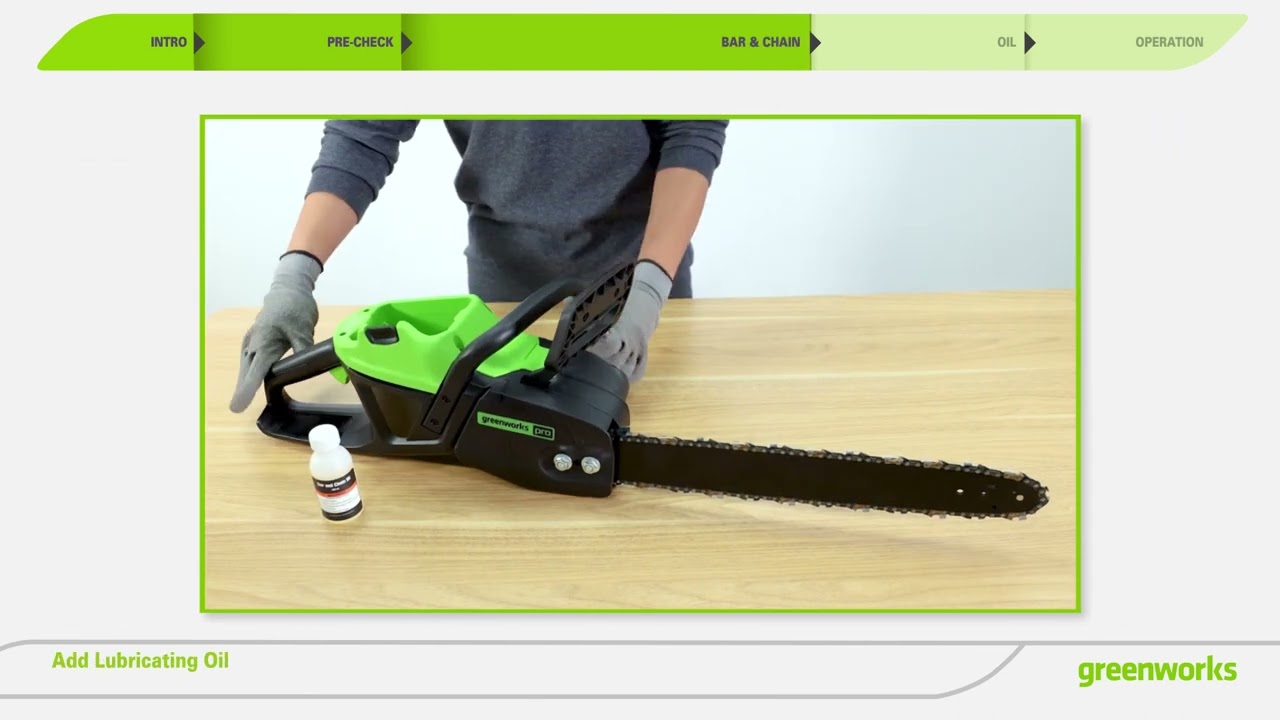 Greenworks 80V 18&rdquo; Chainsaw Quick Start Guide