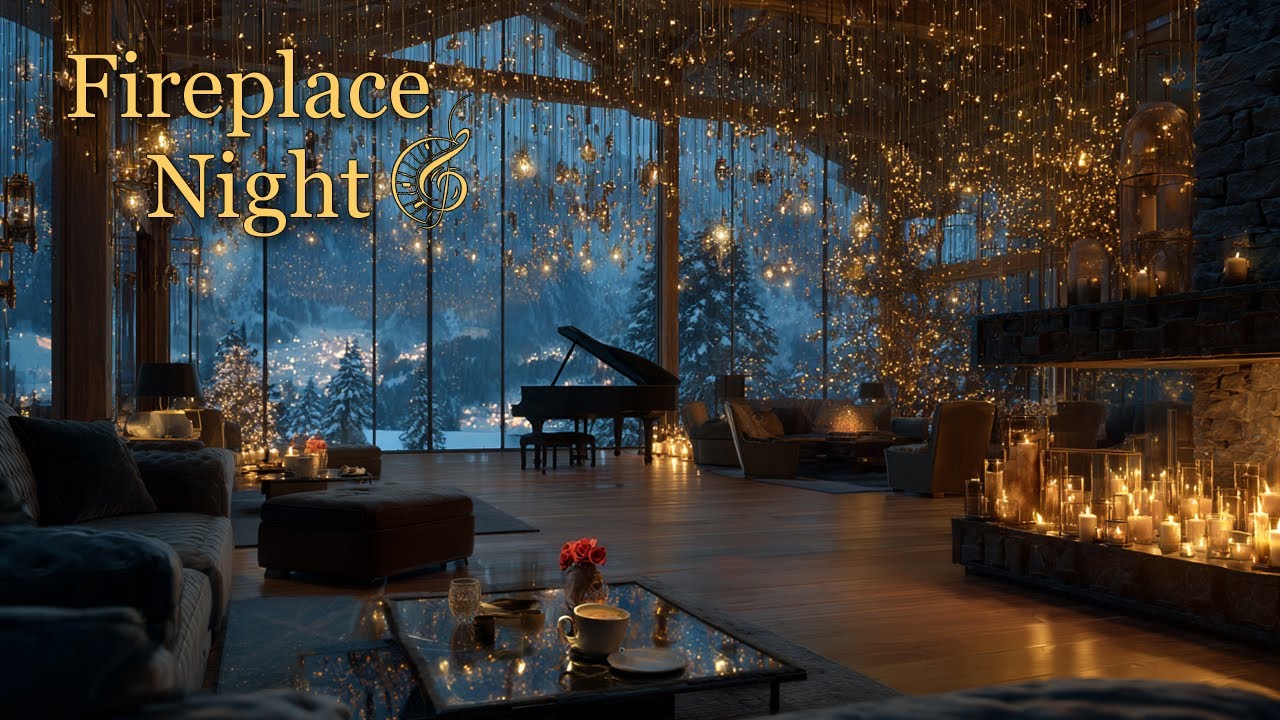 Cold Outside, Warm Inside – February Fireplace Piano Jazz