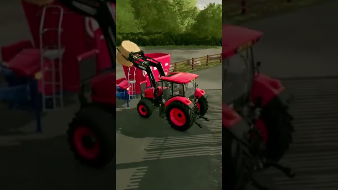 Making a T.M.R ration for the cows - FS22 - #shorts #viral