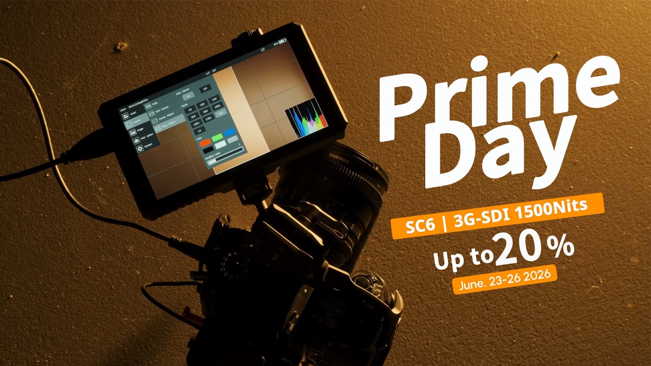 3G-SDI + 1500 нит | Накамерный монитор SC6 Pro &mdash; скидка 20% на распродаже FEELWORLD Prime Day 2026