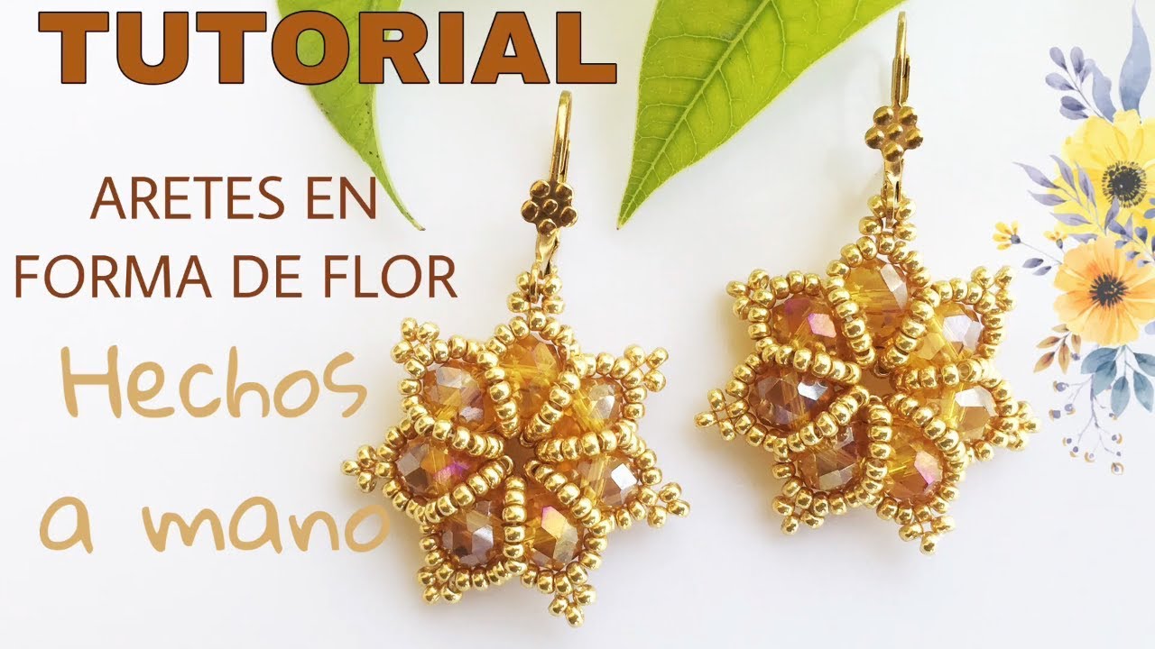 TUTORIAL ARETES HERMOSOS EN FORMA DE FLOR, POR ACCESORIES DESIGN