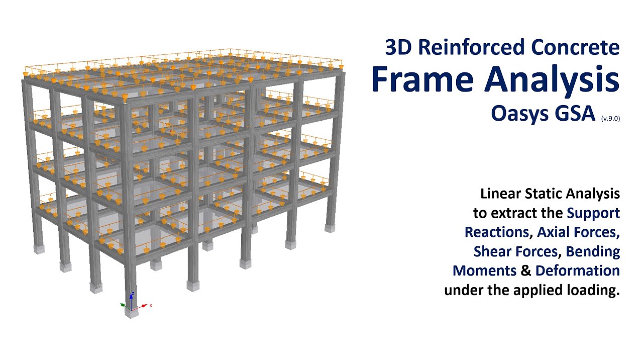 Reinforced Concrete Frame - Linear Static Analysis (GSA v.9.0)