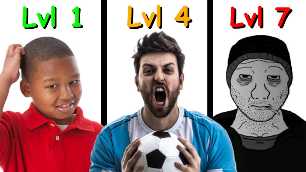 The 7 Levels of a Football Fan...