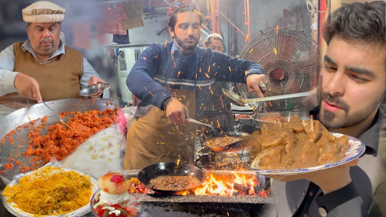 Oldest Street Food Gems In Nowshera | Shukrey Lobya | Almadina chargha | Ghazi biryani | Shafiq Cafe