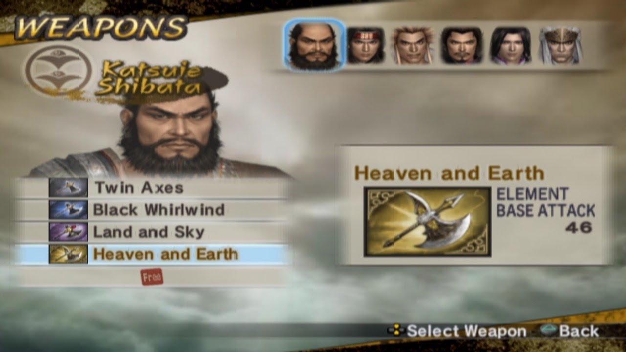 Samurai Warriors 2 Xtreme Legends - How to get Katsuie Shibata 4th Weapon (Heaven and Earth). #sw2xl