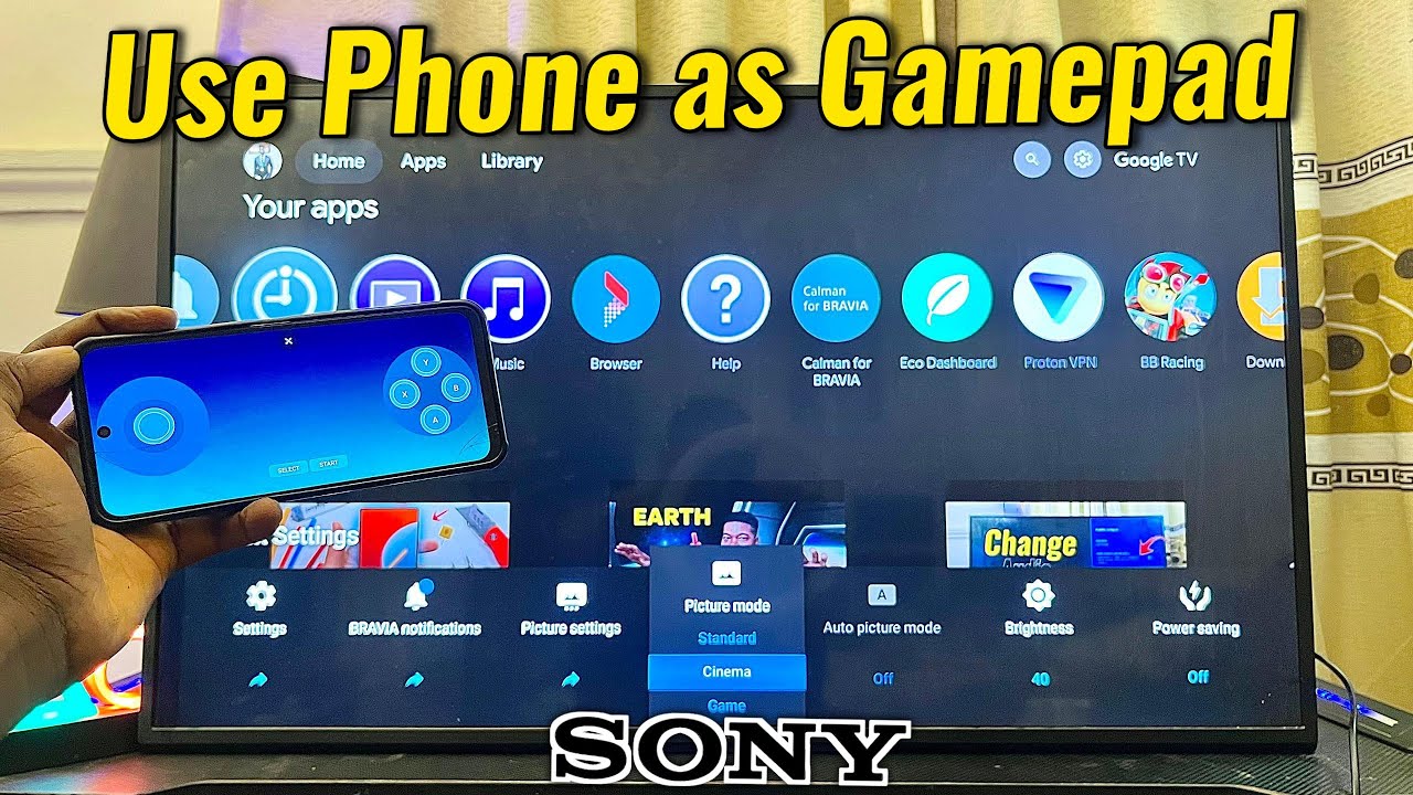 How to Use Your Phone As Gamepad for Sony TV