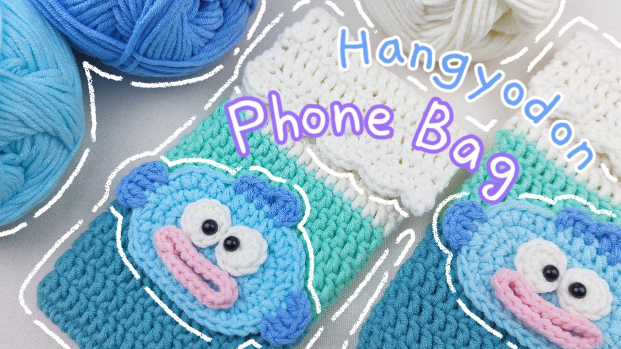 How to crochet PHONE BAG | Crochet HANGYODON PHONE BAG | Hướng dẫn móc len TÚI ĐIỆN THOẠI | Lem'n Do